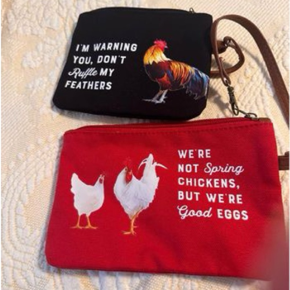 2 Roosters Wristlet Brand New